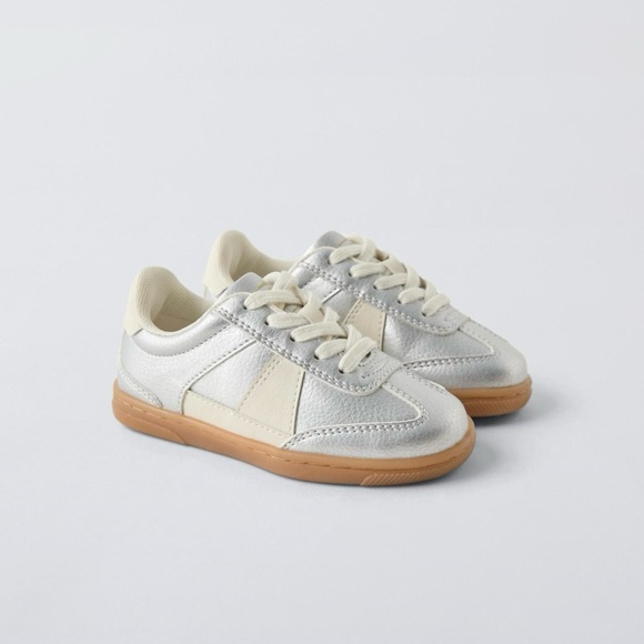 Zara Kids Silver Metallic Sneakers - Size 8US toddler - Picture 7 of 8